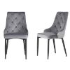 Obrazek Zestaw 2 krzeseł Genova Ciemnoszary/ Noga Czarna