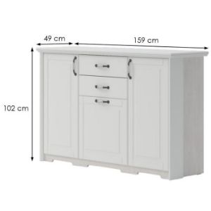 Obrazek Komoda Evergreen EG-K32 polar pine/ivory