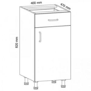 Obrazek Szafka kuchenna Prowansja D40S1 sosna andersen