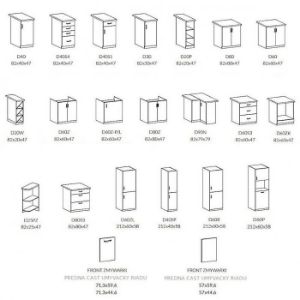 Obrazek Szafka kuchenna Prowansja D40S1 sosna andersen