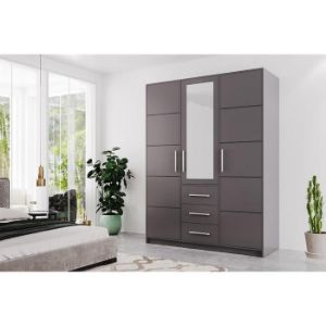 Obrazek Szafa Bali D3 Grafit/Lustro