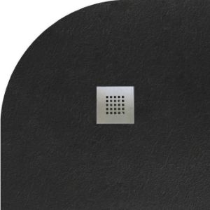 Obrazek Brodzik półokrągły Opal 80/80/2.6 czarny