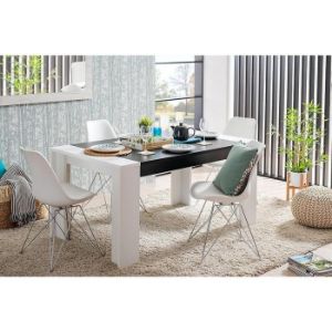 Obrazek Stół Cremona TS 155x90 biały/czarny 11008805