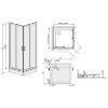 Obrazek Kabina prysznicowa KW KN/TX5B 90 W15 SB Glass protect