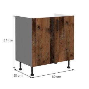 Obrazek Szafka kuchenna TESSA oldstyle/antracyt 80zl 2f bb