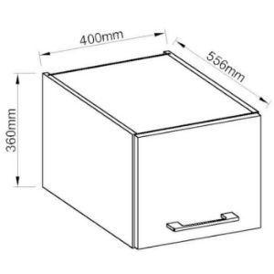 Obrazek Szafka kuchenna VIGO grafit mat 40 NAGU-36 1F