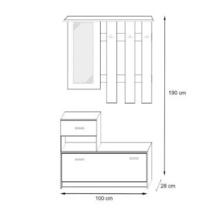 Obrazek Garderoba Vegas biały