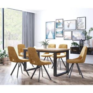 Obrazek Stół Iris St-29 140x80+2x40 Dąb Wotan