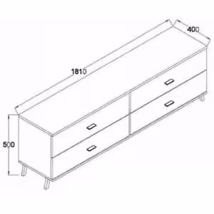 Obrazek Szafka RTV 6 John dąb lefkas/czarny