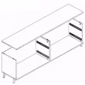 Obrazek Szafka RTV 6 John dąb lefkas/czarny