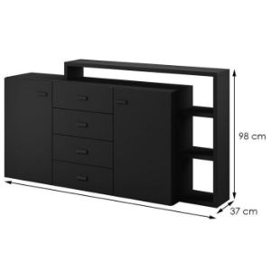 Obrazek Komoda 2d4s Bota 27 czarny supermat