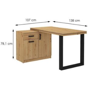 Obrazek Biurko Z Komodą Niską Malta Dab Artisan (Blat 56mm) Typ 140