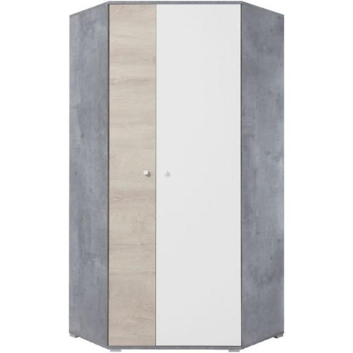 Szafa Sigma 80 SI3 beton/biały/dąb