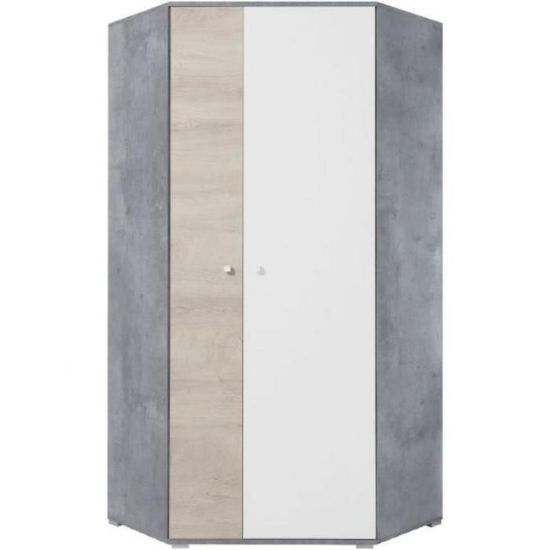 Obrazek Szafa Sigma 80 SI3 beton/biały/dąb