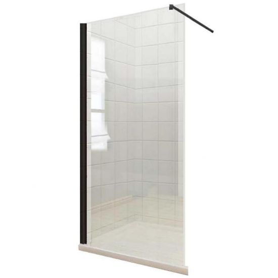 Obrazek Ścianka WALK-IN Fiord 100x195 czarny profil