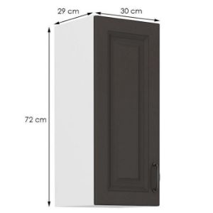 Obrazek Szafka kuchenna STILO grafit mat/biały 30g-72 1f