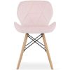 Obrazek Zestaw 4 Krzeseł Lago aksamit róż/ nogi drewno 4911