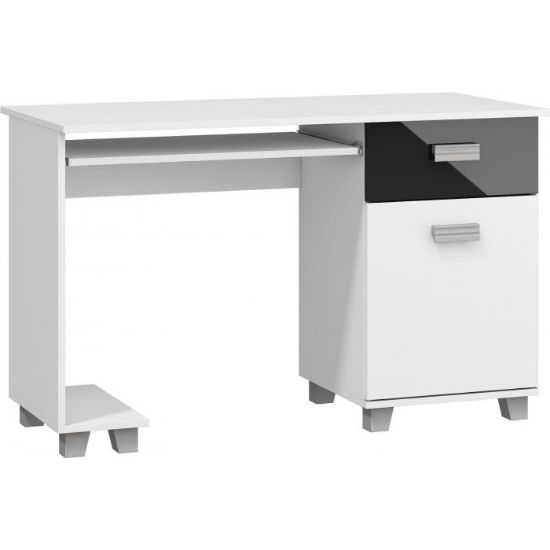 Obrazek Biurko Solo (czarny/biały połysk)