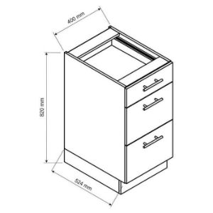 Obrazek Szafka Kuchenna Emily D40S/3 Dast Grey