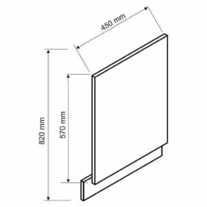 Obrazek Front zmywarki Oscar 45PO antracyt połysk 