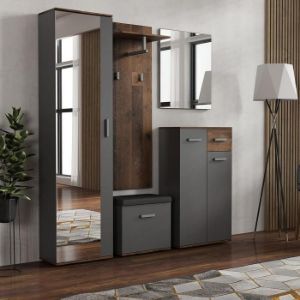 Obrazek Lustro Justus 02 Anthracite/ Old Style