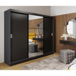 Obrazek Szafa Retro 200 6L grafit/ front czarny