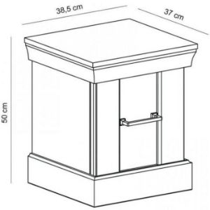 Obrazek Szafka nocna Antica A-7 kraft złoty