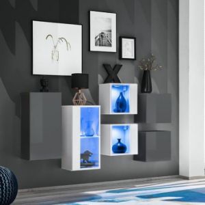 Obrazek Komoda Switch SB IV grafit/biały