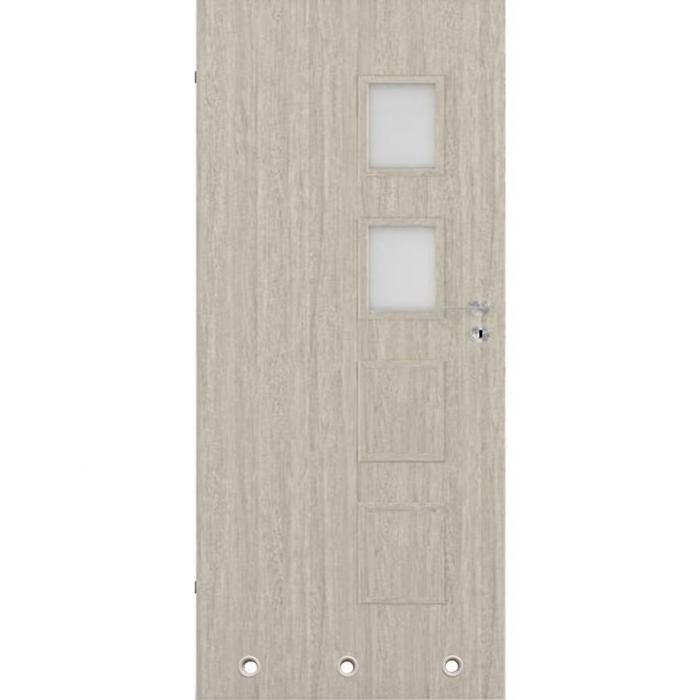 Drzwi wewnętrzne Dallas 2x4 60 L wiąz skandynawski / WC + tuleje wentylacyjne