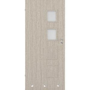 Obrazek Drzwi wewnętrzne Dallas 2x4 60 L wiąz skandynawski / WC + tuleje wentylacyjne