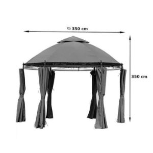 Obrazek Pawilon ogrodowy 3,5m szary