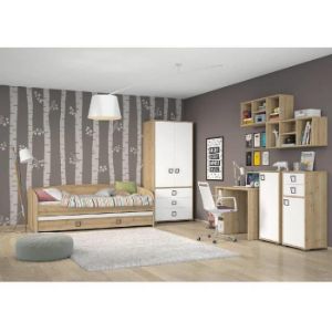 Obrazek Szafa 1D Kiki G1-BK/KI-15 beech/white