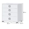 Obrazek Komoda Kiki F4-BE/KI-15 white/white 