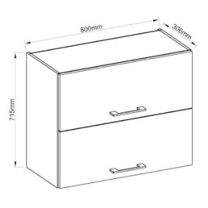 Obrazek Szafka kuchenna Vigo biały HG 80gu-72 2f