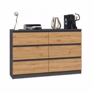 Obrazek Komoda Umo P6 120 antracyt/dąb artisan