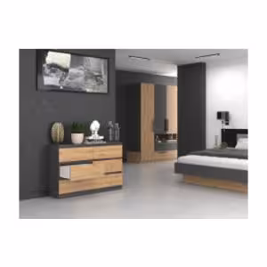 Obrazek Komoda Umo P6 120 antracyt/dąb artisan