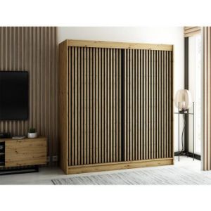 Obrazek Szafa Lamelo 1 200 Dąb Artisan/Czarny