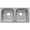 Obrazek Zlewozmywak stalowy dwukomorowy Classic EC189d LEN plus Syfon