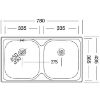 Obrazek Zlewozmywak stalowy dwukomorowy Classic EC189d LEN plus Syfon