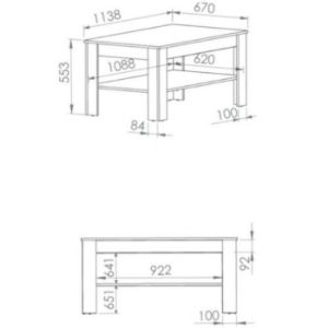 Obrazek Ława Blanco 12 114 sosna śnieżna/new grey