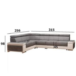 Obrazek Narożnik z funkcją spania Ester Alfa 13 + Madryt 120 uniwersalny