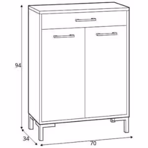 Obrazek  Szafka Na Buty Nevio 03 Dąb Artisan 
