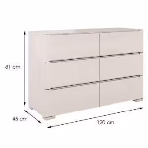 Obrazek Komoda Drewniana Sosnowa 6s Skandica Sparta Biała