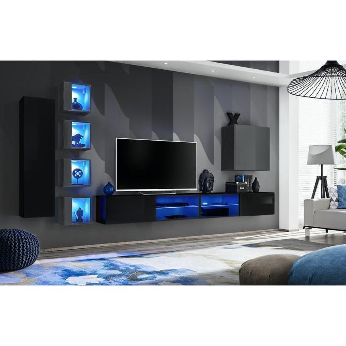 Meblościanka Switch Xxvi Czarny/Grafit