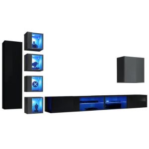 Obrazek Meblościanka Switch Xxvi Czarny/Grafit