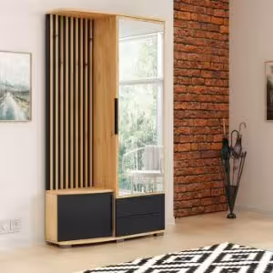 Obrazek Garderoba Sorento złoty kraft/czarny