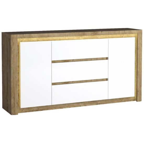 Obrazek Komoda Livinio L8 Ribbeck/biały połysk