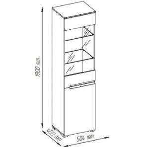 Obrazek Witryna Hill pojedyncza A1 biały połysk