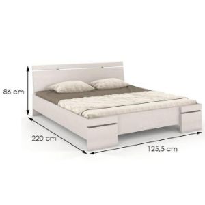Obrazek Łóżko bukowe Skandica Sparta maxi 120X200 cm. biały 