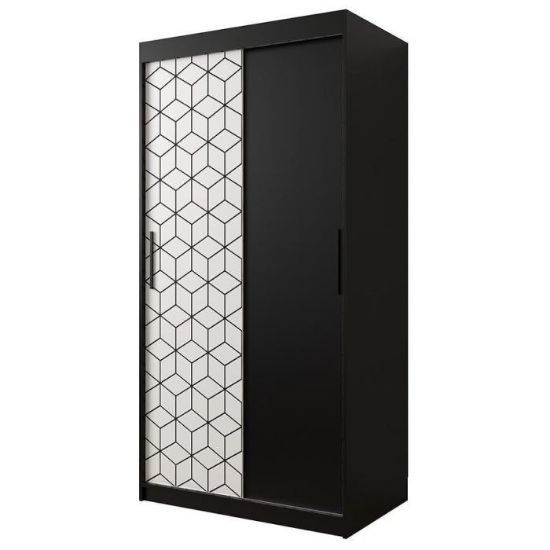 Obrazek Szafa Heksagon 100 czarny/biały/czarny